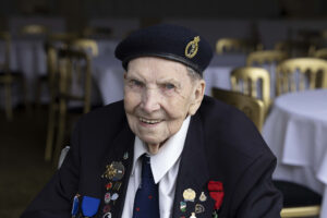 Portrait of 100 year-old WW2 veteran Robert Piper photographed by London based portrait photographer Jeff Gilbert