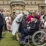 HRH The Princess Royal Princess Anne greets WWII veterans at The Not Forgotten Garden Party photographed by Jeff Gilbert London based photographer
