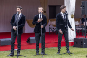 British vocal group Blake perform within the gardens to the veterans.